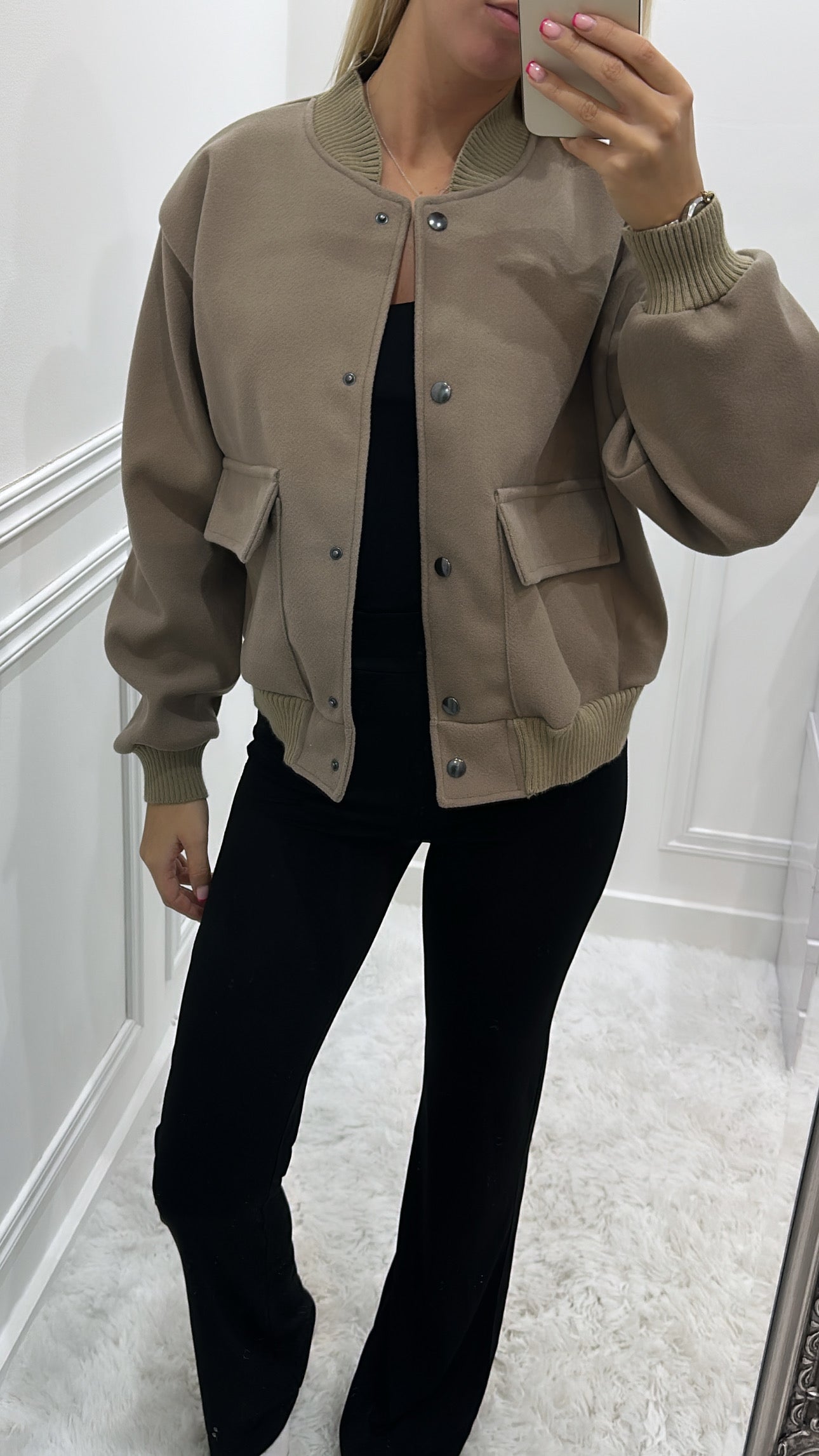 Mocha Bomber Jacket