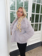 Light Grey Faux Fur Coat
