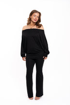 Black Off The Shoulder Co Ord