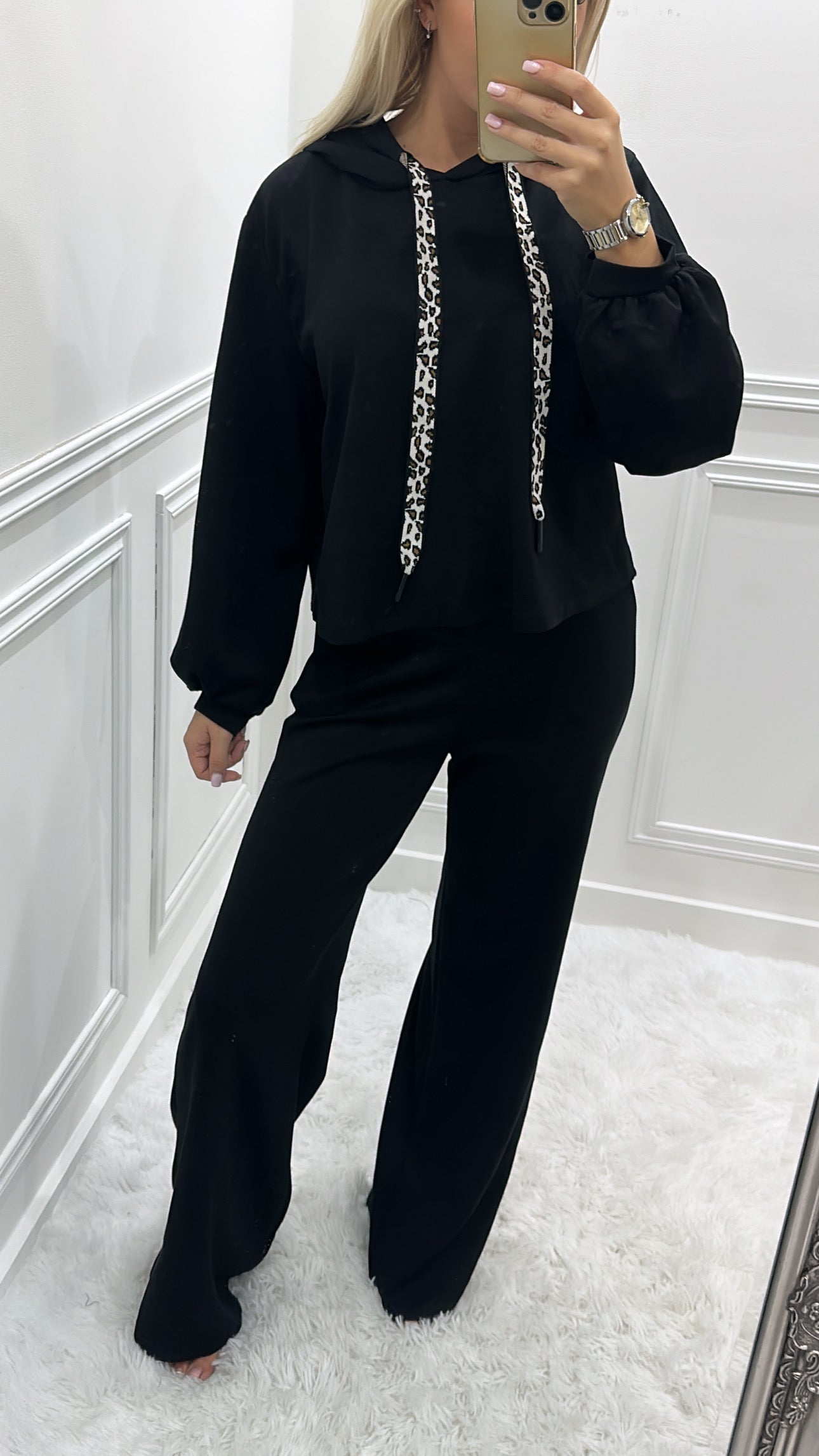 Black Leopard Tracksuit