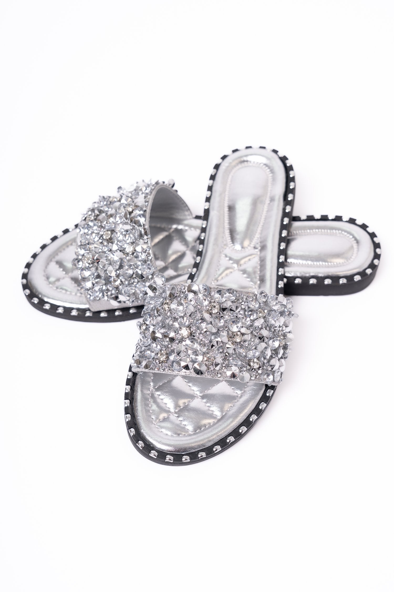 Silver Diamanté Sandals