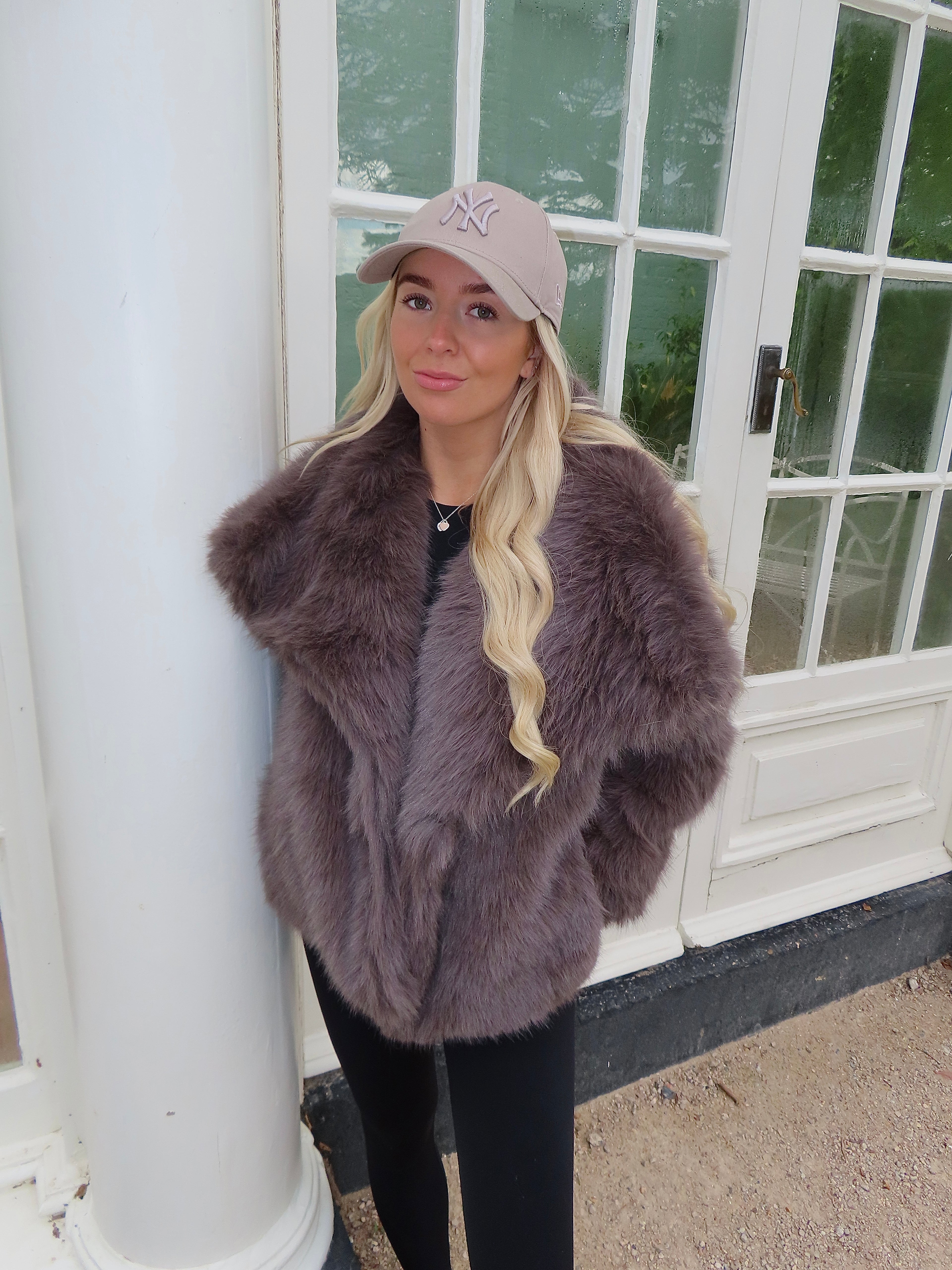 Chocolate Brown Faux Fur Coat