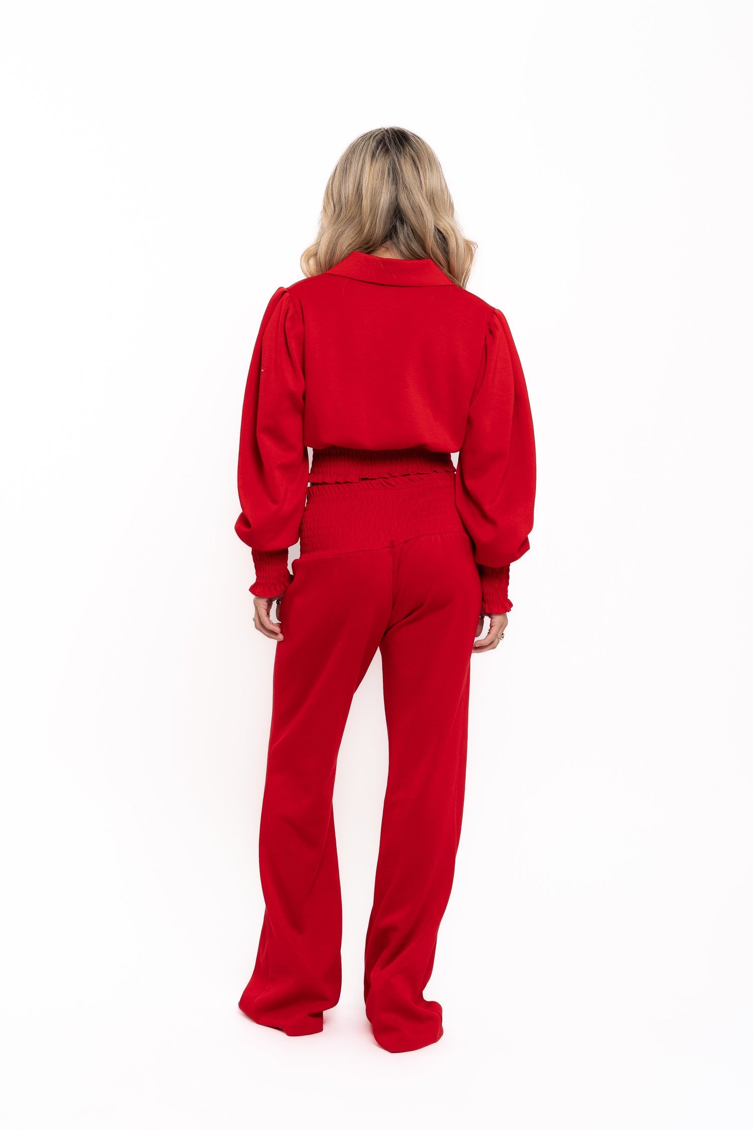 Red Buttoned Lounge Set
