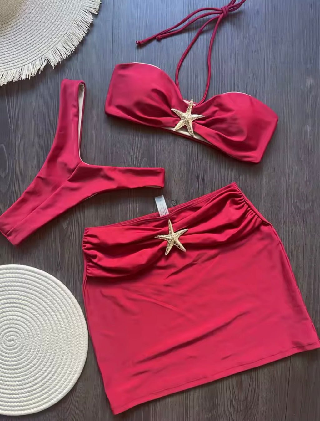Red Starfish Bikini