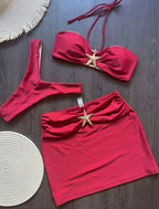 Red Starfish Bikini