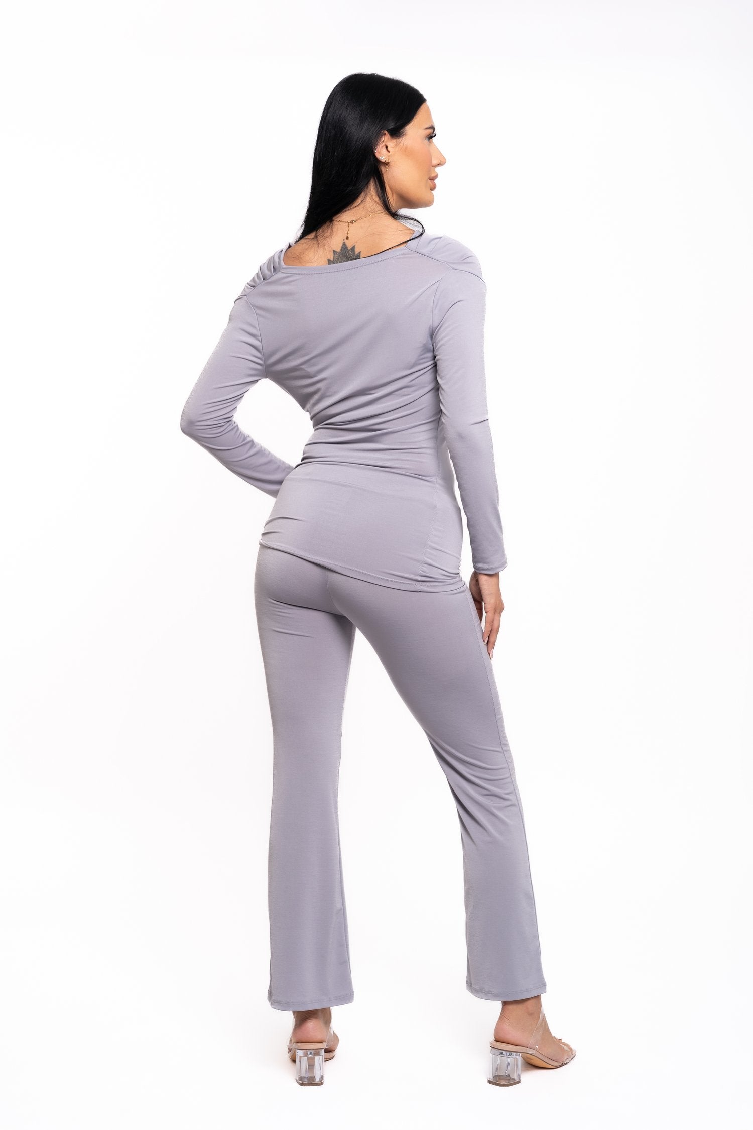 Light Grey Cowl Neck Co Ord