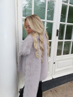 Light Grey Faux Fur Coat