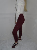 Burgundy cuffed cargos