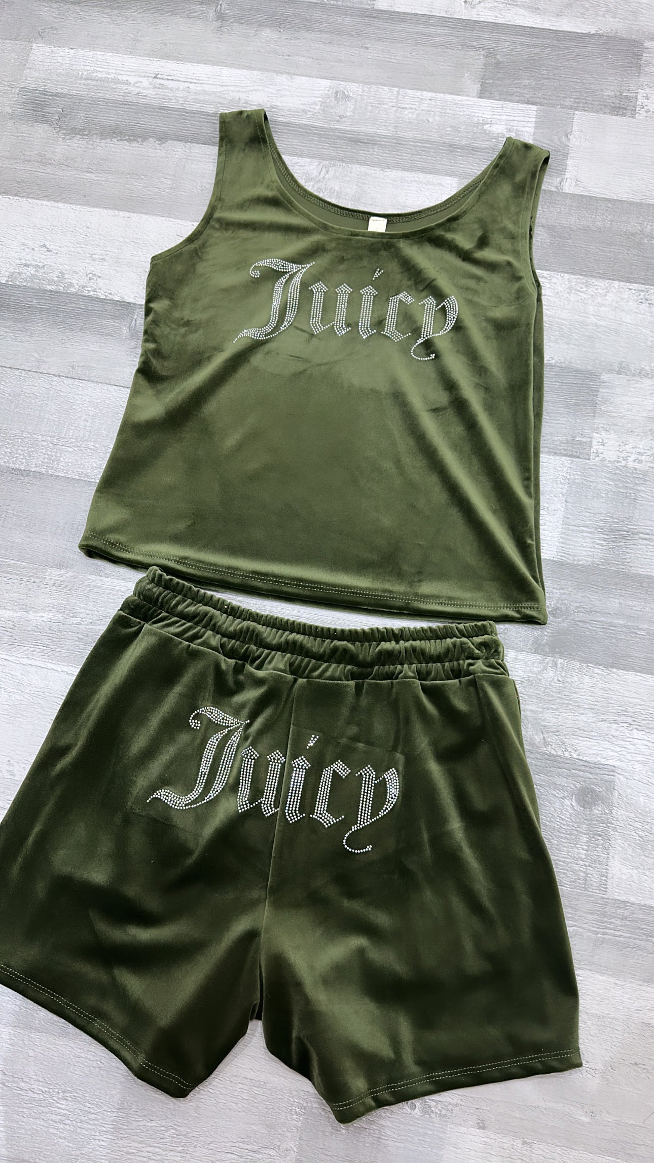 Khaki Couture Short Set