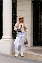 Cropped Mini Trench Coat Beige