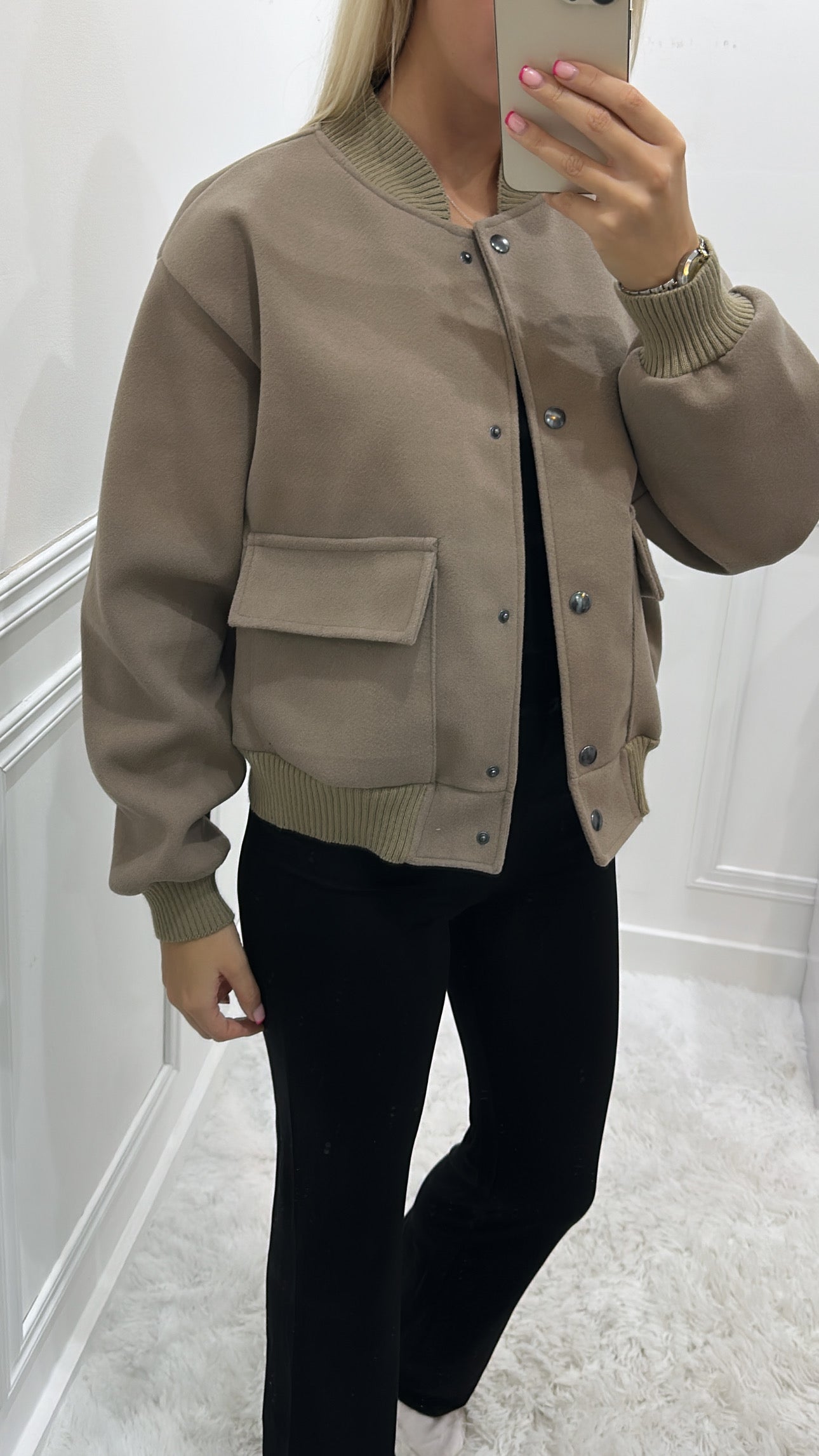 Mocha Bomber Jacket