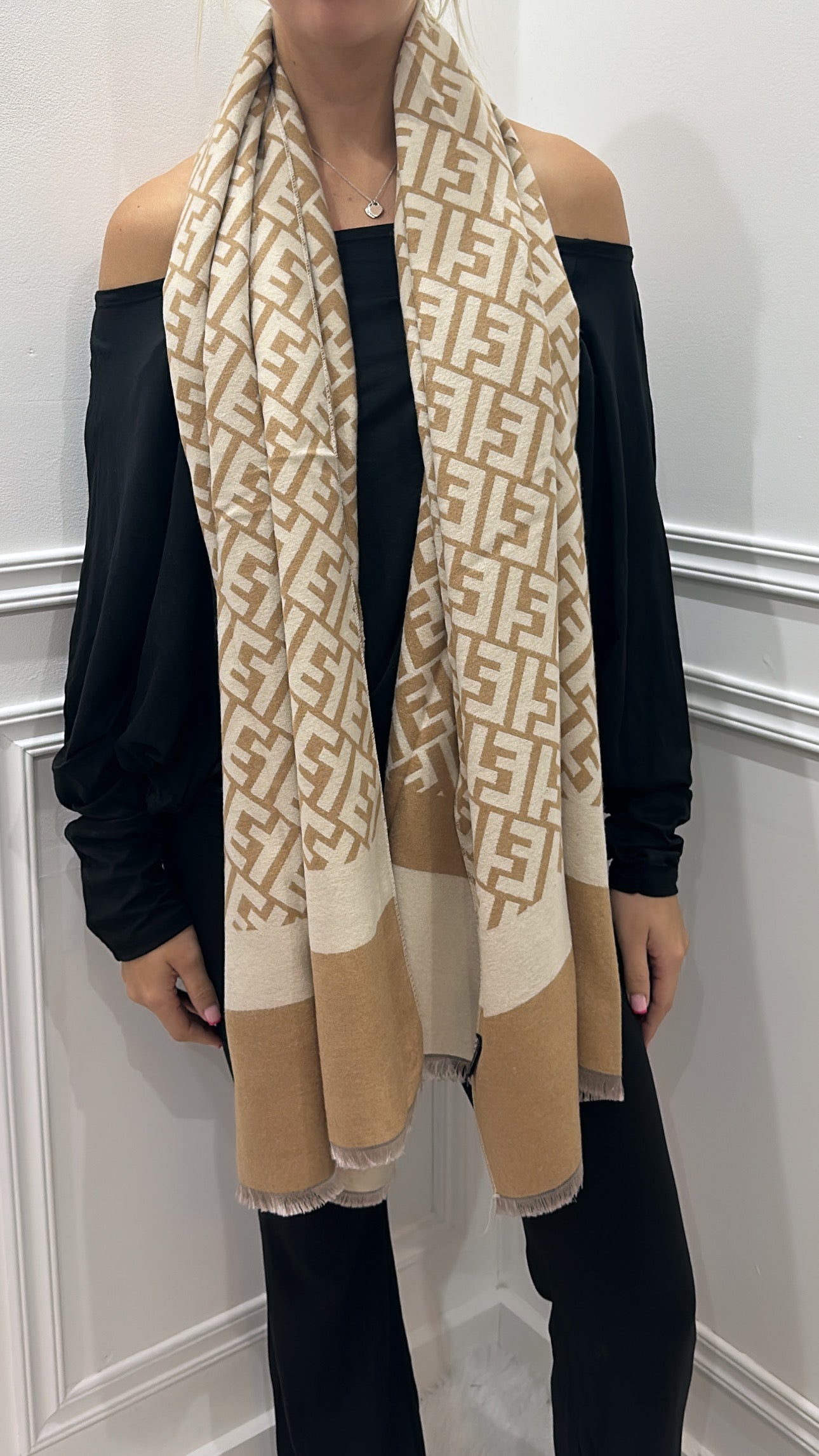 Beige & Mocha Scarf