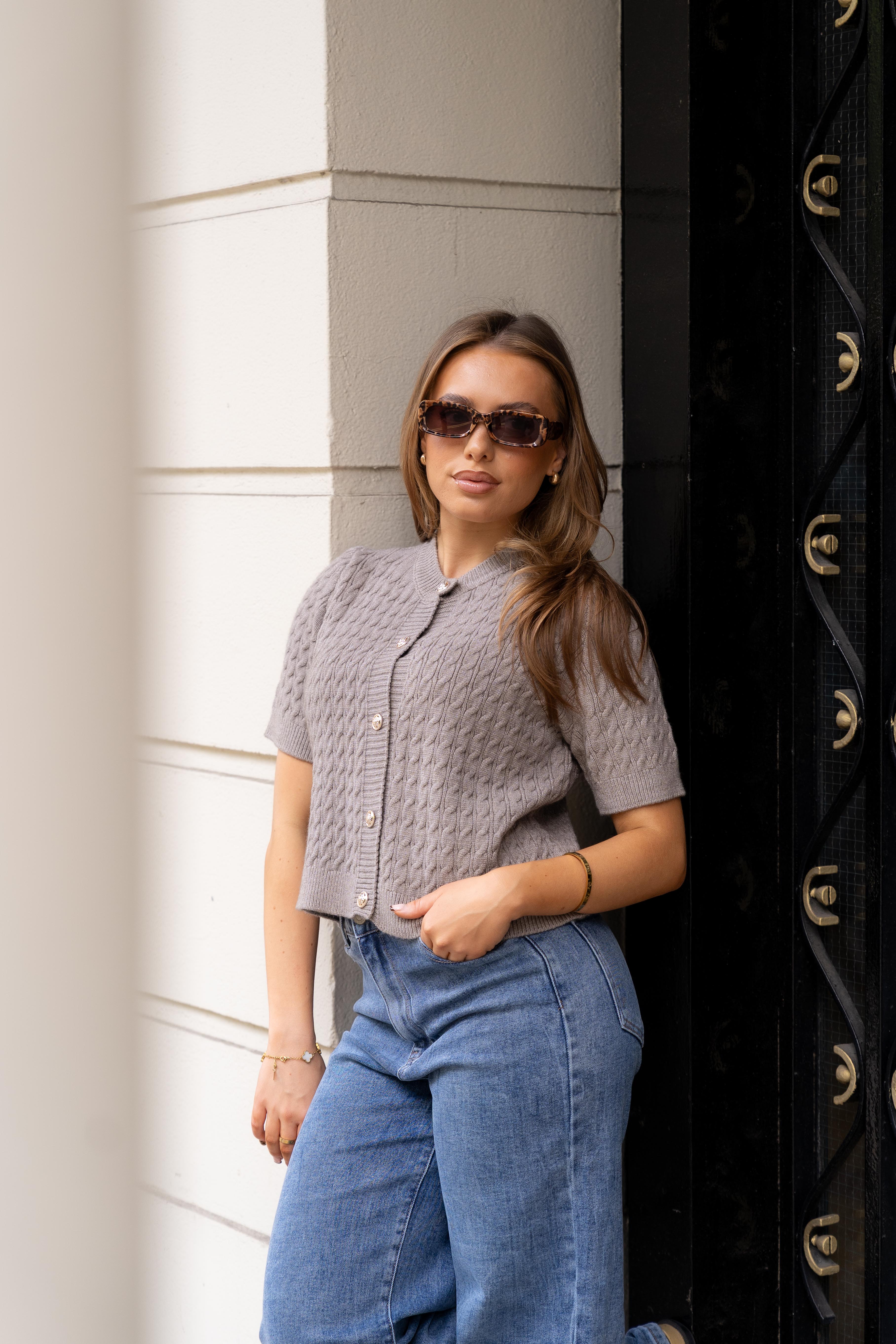Cable Knit Top Mocha