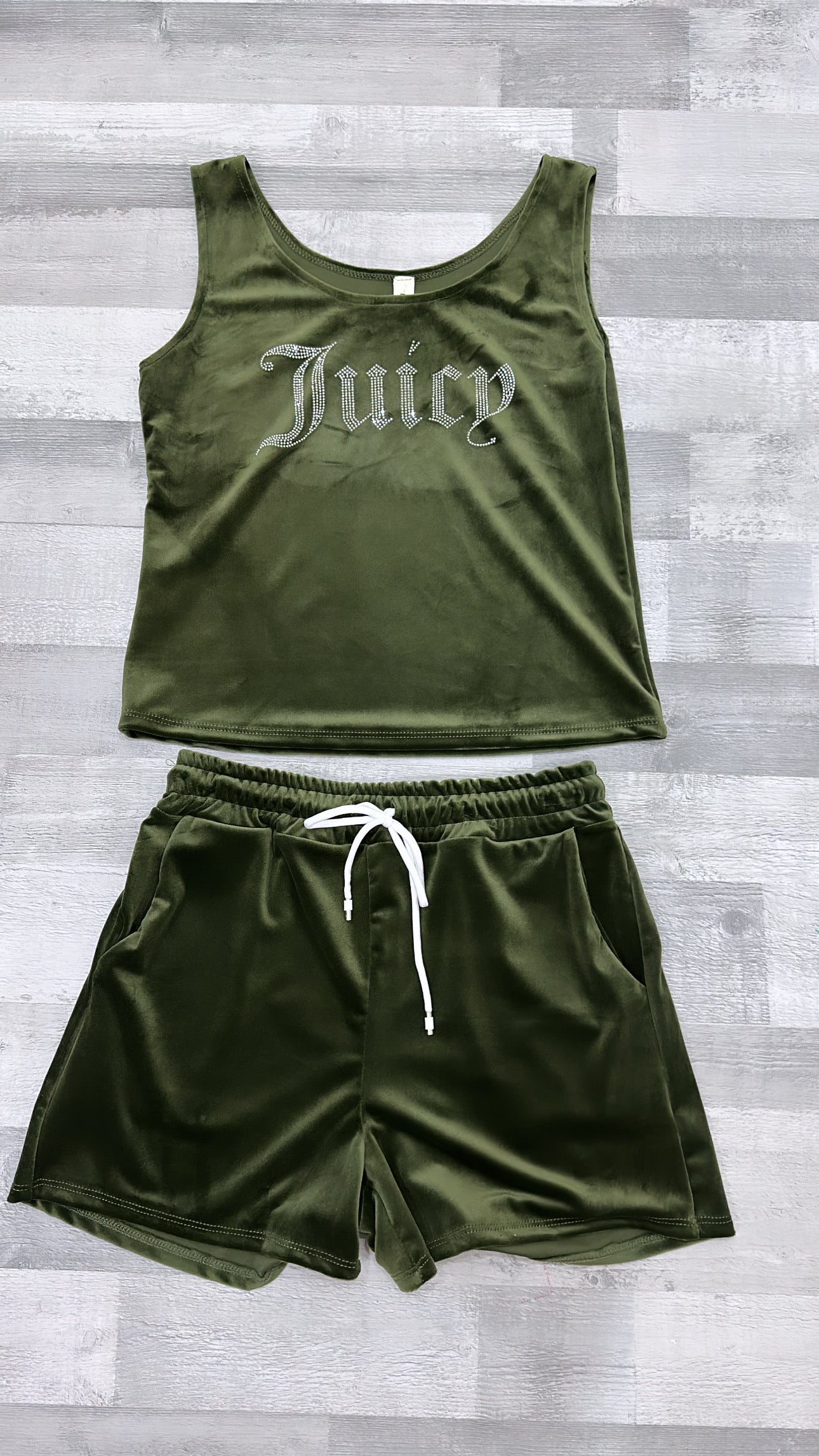 Khaki Couture Short Set