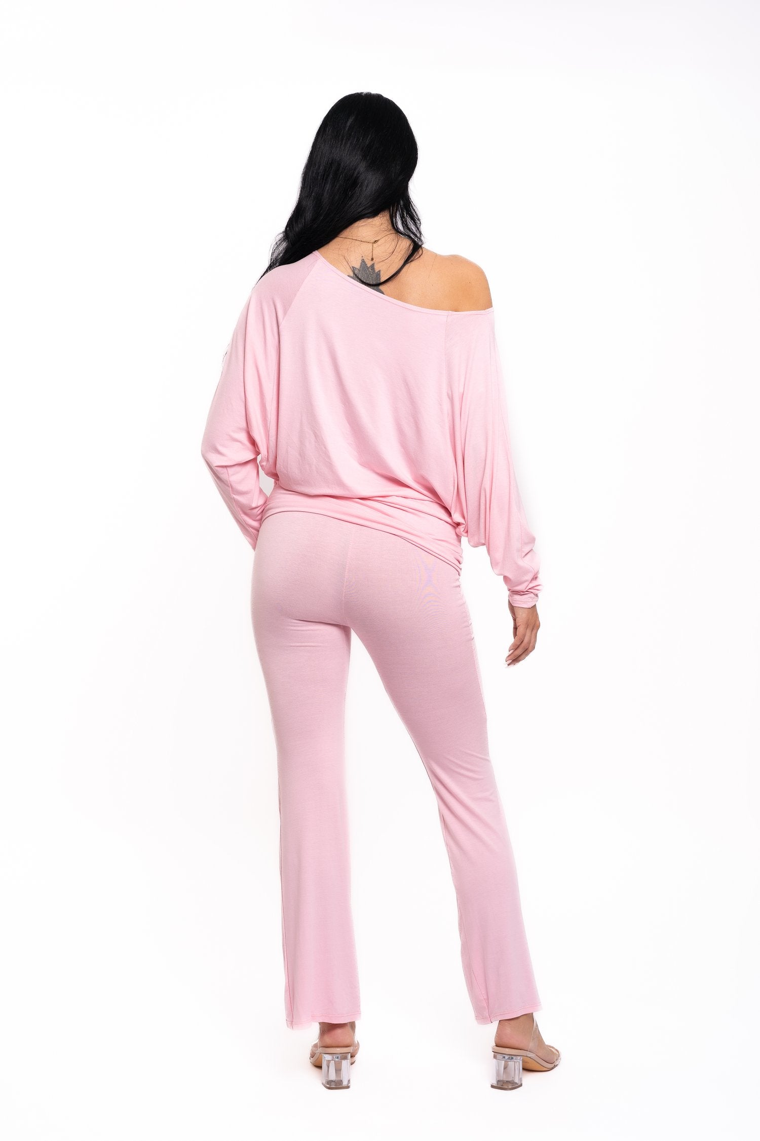 Pink Off The Shoulder Co Ord