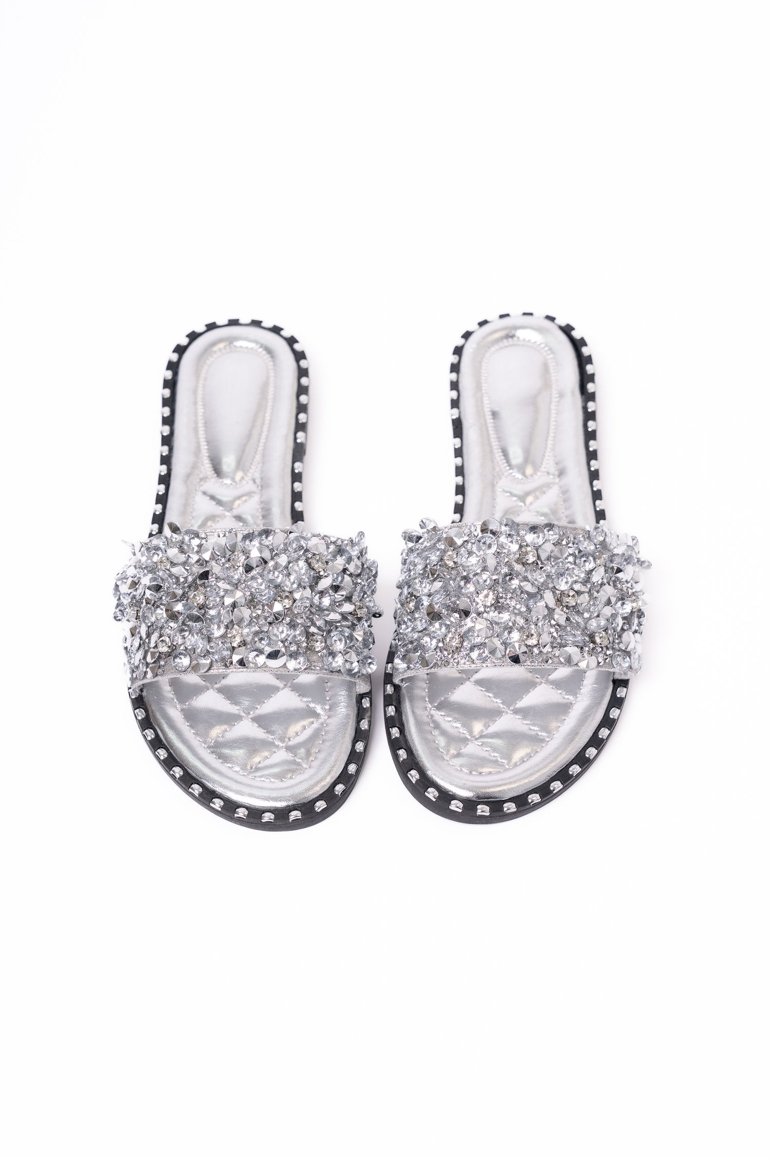 Silver Diamanté Sandals