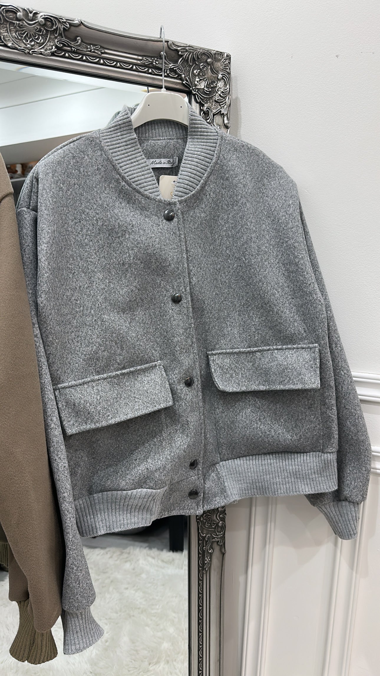 Grey Bomber Jacket