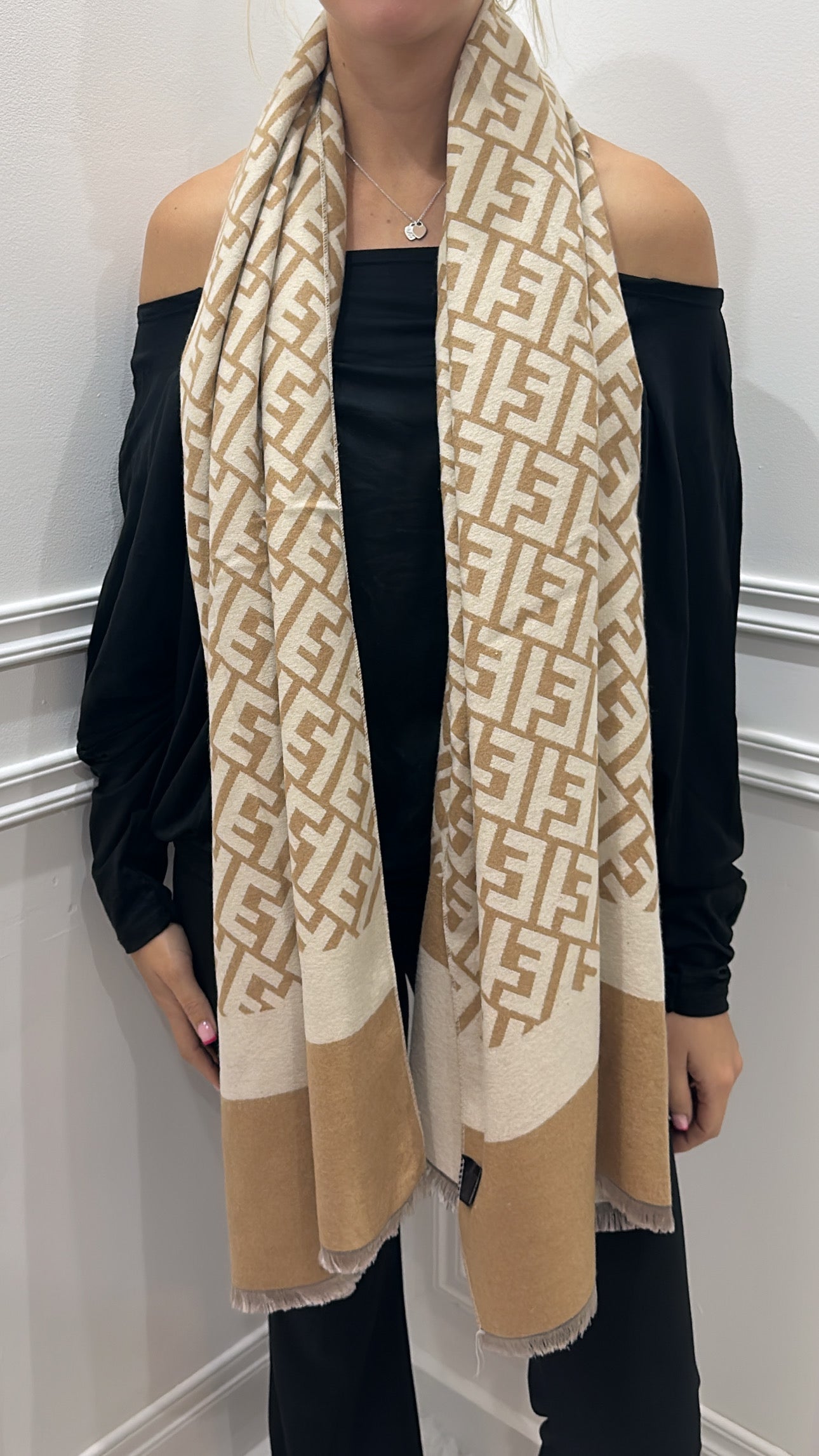 Beige & Mocha Scarf