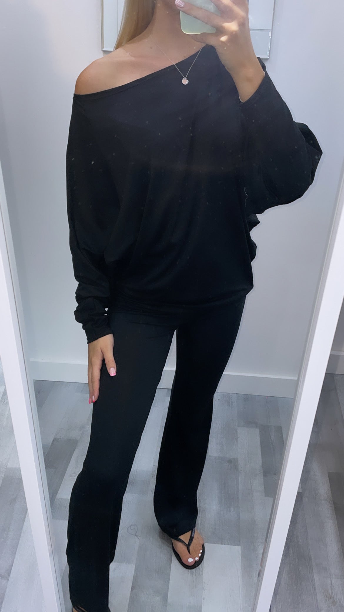 Black Off The Shoulder Co Ord