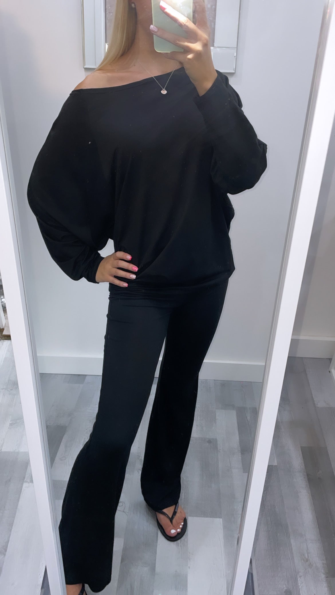 Black Off The Shoulder Co Ord