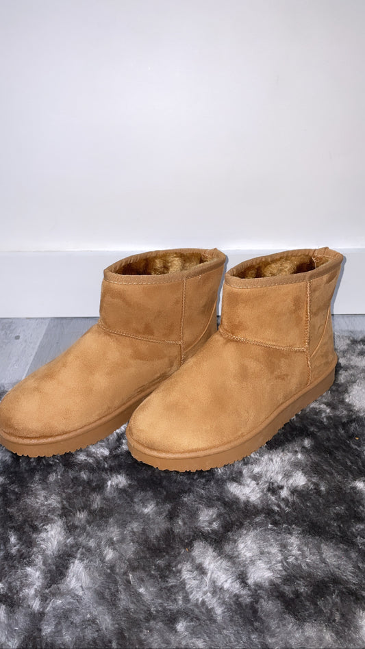 Brown Mini Suede Boots