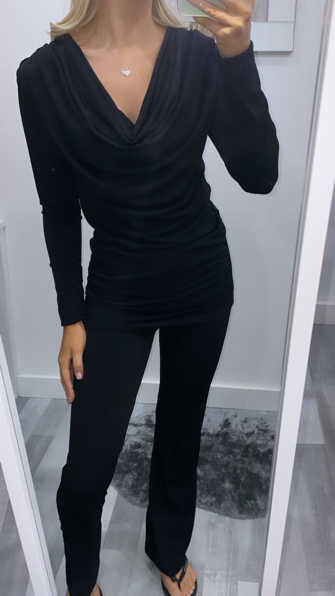 Black Cowl Neck Co Ord