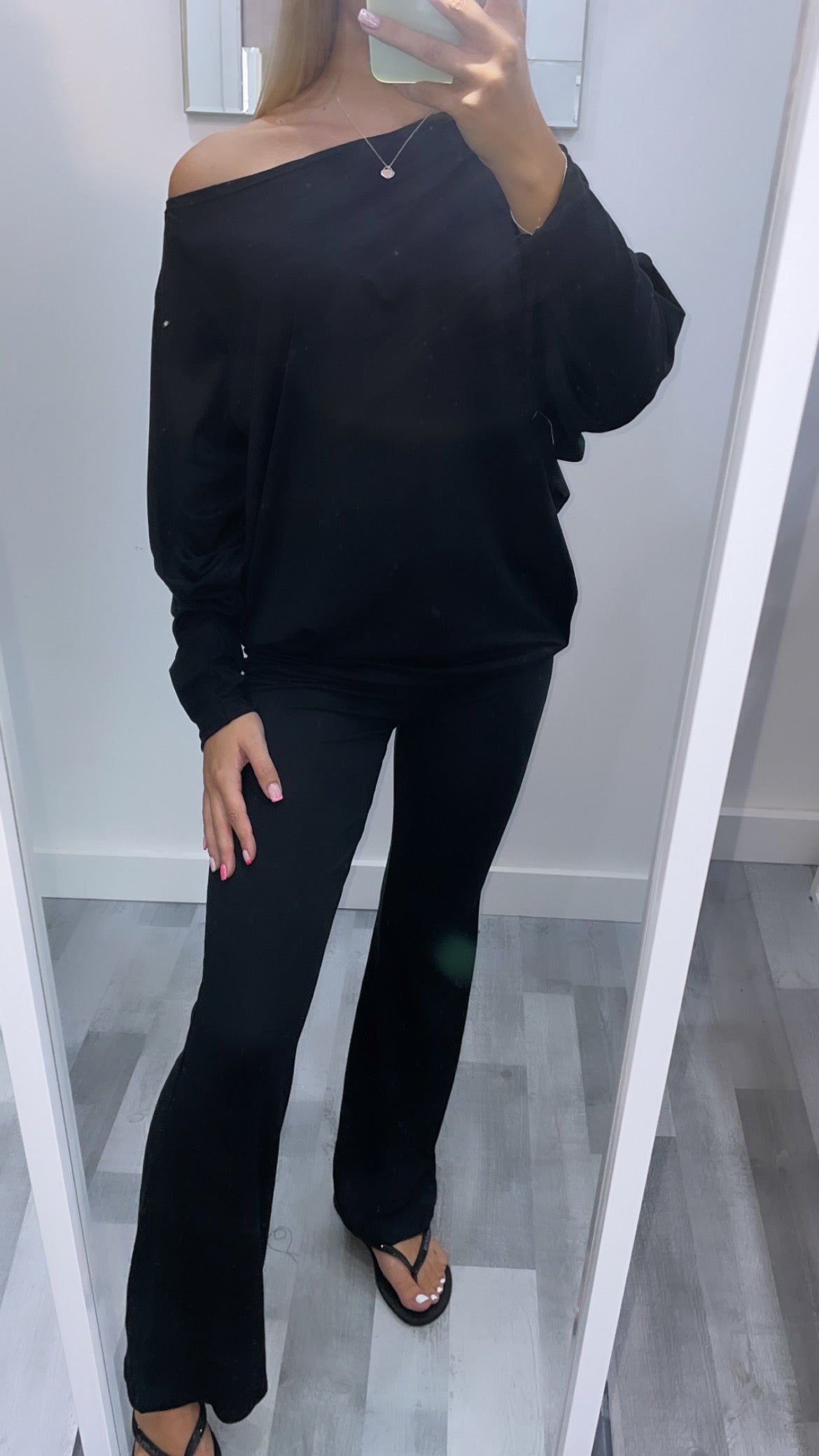 Black Off The Shoulder Co Ord